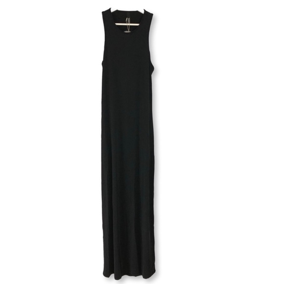 Skims Black Onyx Smooth Lounge Maxi Dress Open Back 2X - Picture 2 of 12